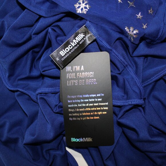 BlackMilk sz M Christmas Star Blue Mini Handkerchief Dress Limited sold out NWT - Picture 7 of 15